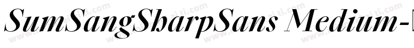 SumSangSharpSans Medium字体转换
